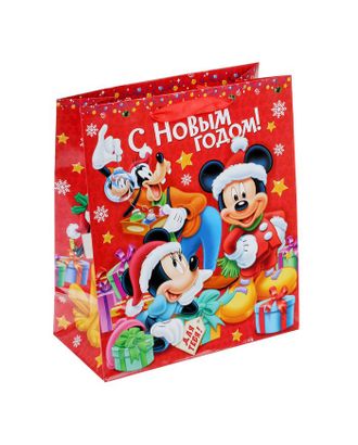 Пакет подарочный ламинированный «С Новым Годом!», Микки Маус и его друзья, 23 х 27 х 8 см арт. СМЛ-110242-1-СМЛ0001352120