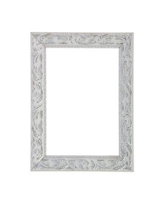 Рама для картин (зеркал) 18 х 24 х 4 см, дерево, «Версаль», цвет бело-серебристый арт. СМЛ-219820-1-СМЛ0001386404