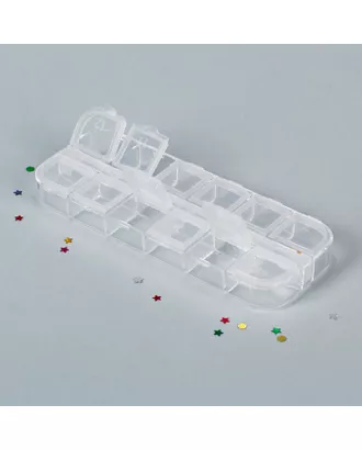 Купить Контейнер для бисера, 12 отделений с номерами, 13 × 5 × 1,5 см арт. СМЛ-1239-1-СМЛ1427085 оптом в Казахстане