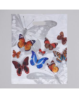 Пакет "Бабочки", полиэтиленовый с вырубной ручкой, 40 х 47 см, 45 мкм арт. СМЛ-42962-1-СМЛ0001464593