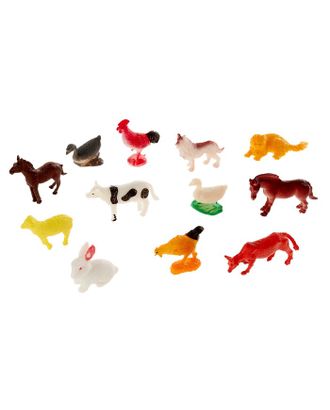 Набор животных «Весёлая ферма», 12 фигурок арт. СМЛ-44288-1-СМЛ0001533640