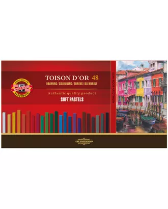 Купить Пастель сухая художественная 48 цветов, Soft Koh-I-Noor TOISON D`OR 8586 арт. СМЛ-203350-1-СМЛ0001555938 оптом в Казахстане