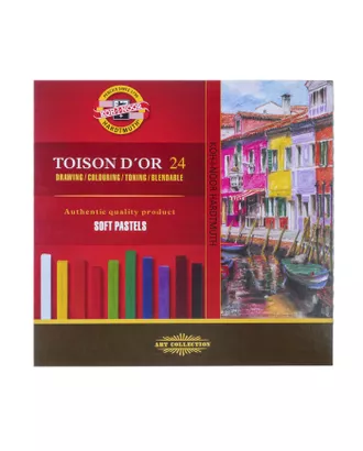 Купить Пастель сухая художественная 24 цвета, Soft Koh-I-Noor TOISON D`OR 8584 арт. СМЛ-203416-1-СМЛ0001732691 оптом в Казахстане