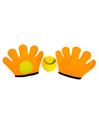 Игра «Кидай-поймай», 2 перчатки-ловушки для мяча, 1 мяч, цвета МИКС арт. СМЛ-103376-1-СМЛ0000175917