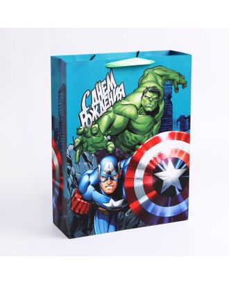 Пакет ламинированный вертикальный  «С Днем рождения, супергерой!», Мстители, 31 х 40 х 11 см арт. СМЛ-96087-1-СМЛ0002019758