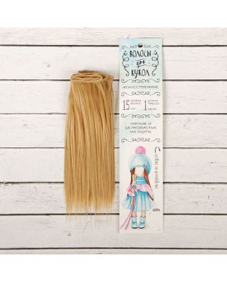 Купить Волосы - тресс для кукол "Прямые" длина волос 15 см, ширина 100 см, цвет № 15 арт. СМЛ-3256-1-СМЛ2125890 оптом в Новочеркасске