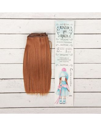 Купить Волосы - тресс для кукол "Прямые" длина волос 15 см, ширина 100 см, цвет № 30 арт. СМЛ-3262-1-СМЛ2125896 оптом в Новочеркасске