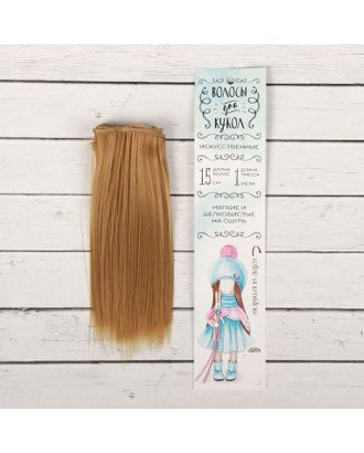 Купить Волосы - тресс для кукол "Прямые" длина волос 15 см, ширина 100 см, цвет № 27 арт. СМЛ-3267-1-СМЛ2125901 оптом в Новочеркасске