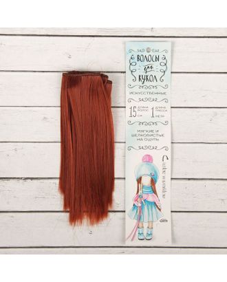 Купить Волосы - тресс для кукол "Прямые" длина волос 15 см, ширина 100 см, цвет № 13 арт. СМЛ-3276-1-СМЛ2125911 оптом в Новочеркасске