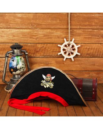 Шляпа пиратская «Морской разбойник», взрослая, р-р. 56-58 арт. СМЛ-49285-1-СМЛ0002226389