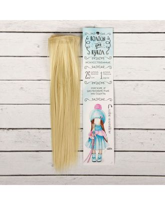 Купить Волосы - тресс для кукол «Прямые» длина волос: 25 см, ширина: 100 см, цвет № 613 арт. СМЛ-106376-1-СМЛ0002294913 оптом в Новочеркасске