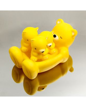 Набор для ванной «Мишки»: мыльница, игрушки 3 шт, цвет МИКС арт. СМЛ-84768-1-СМЛ0002300085