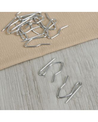 Крючки для штор, 1,8 × 3 см, 10 шт, цвет серебряный арт. СМЛ-11-1-СМЛ2309788