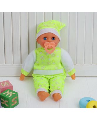 Мягкая игрушка-кукла «Пупсик», говорящая, 4 звука, с соской, цвета МИКС арт. СМЛ-120424-1-СМЛ0002337013
