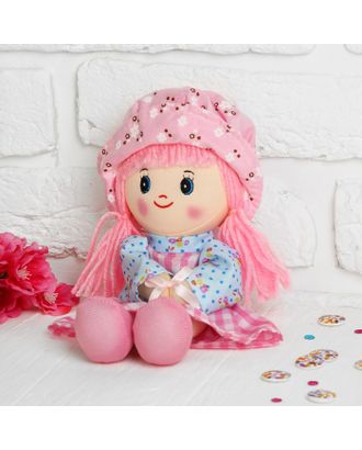 Мягкая кукла «Девочка», панамка в горошек, цвета МИКС арт. СМЛ-47233-1-СМЛ0002337020