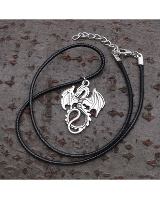 Кулон унисекс "Дракон", цвет чернёное серебро, 40 см арт. СМЛ-4386-1-СМЛ2347126