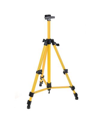 Мольберт телескопический, тренога, металлический, жёлтый, размер 51-153 см арт. СМЛ-203865-1-СМЛ0002422536
