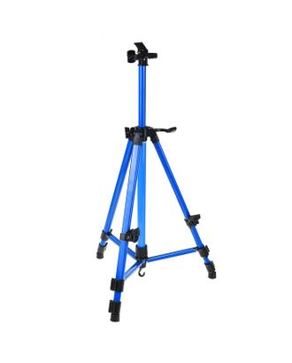 Мольберт телескопический, тренога, металлический, синий, размер 51-153 см арт. СМЛ-203868-1-СМЛ0002422539