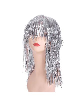 Карнавальный парик "Дождь" 45 см, цвет серебро арт. СМЛ-106387-1-СМЛ0002447919