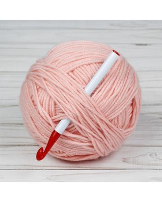 Крючок для вязания, d = 15 мм, 15 см, цвет белый/красный арт. СМЛ-20792-3-СМЛ2508444