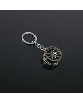 Брелок для ключей, диск, металл, темный хром арт. СМЛ-176227-1-СМЛ0002533026