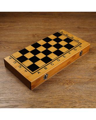 Настольная игра 3 в 1 "Король": нарды, шахматы, шашки, доска и фигуры дерево 39х39 см арт. СМЛ-47220-1-СМЛ0002566621