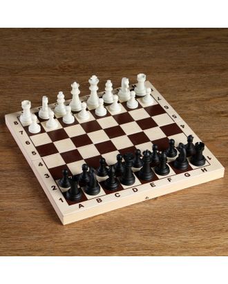 Шахматные фигуры, высота короля 6.2 см, пластик, чёрно-белые, в пакете арт. СМЛ-50336-1-СМЛ0002590515