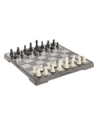 Игра настольная магнитная "Шахматы", фигуры чёрно-белые, 19.5х19.5 см арт. СМЛ-50338-1-СМЛ0002590518
