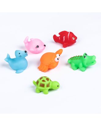 Набор игрушек для ванны «Морские животные №2», 6 шт., МИКС арт. СМЛ-99094-2-СМЛ0002593694