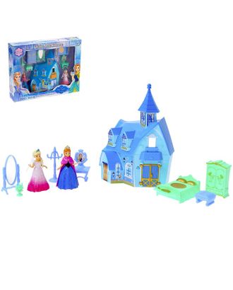 Замок для кукол «Принцессы» с аксессуарами, световые и звуковые эффекты арт. СМЛ-50993-1-СМЛ0002605010