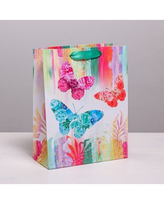 Пакет ламинированный вертикальный «Бабочки», L 40 × 31 × 9 см арт. СМЛ-96359-1-СМЛ0002634295