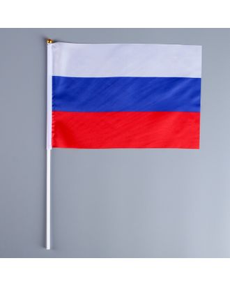 Флаг России, 20х28 см, шток (40 см) на присоске,  полиэстер арт. СМЛ-53015-1-СМЛ0002763500