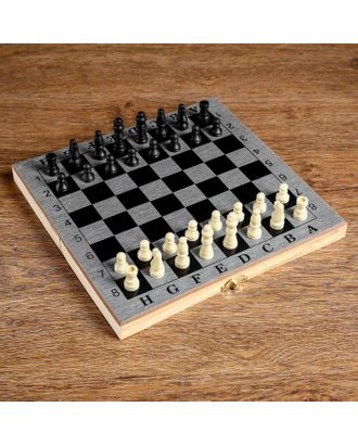 Настольная игра 3 в 1 "Шелест": нарды, шахматы, шашки, доска 24х24 см арт. СМЛ-51916-1-СМЛ0002797364