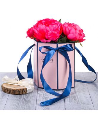 Коробка складная шестигранник «Пудровый розовый», 17 × 14,8 × 19,5 см арт. СМЛ-110285-1-СМЛ0002891323