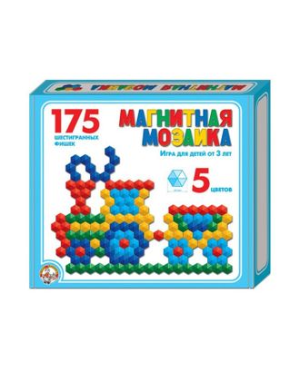 Мозаика магнитная, шестигранная, 175 элементов арт. СМЛ-6642-1-СМЛ0294508