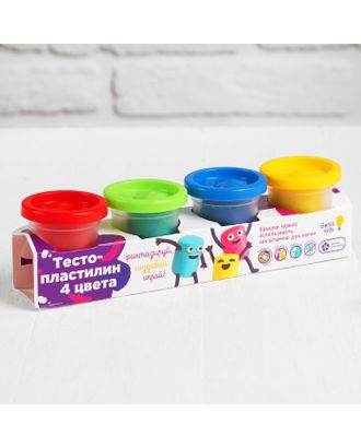 Набор для детского творчества «Тесто-пластилин, 4 цвета» арт. СМЛ-150606-1-СМЛ0003025525