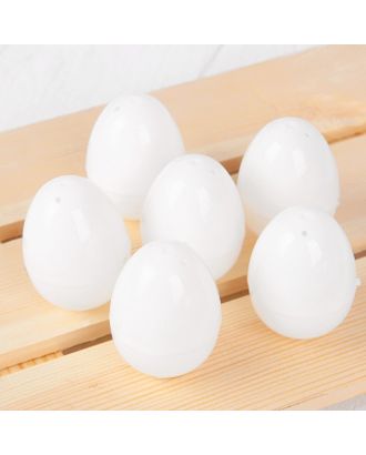 Основа для творчества «Яйцо», открывается, набор 6 шт, размер 1 шт: 4×6 см, цвет белый арт. СМЛ-215031-1-СМЛ0003048101