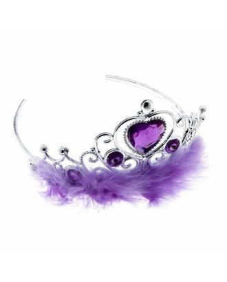 Корона «Леди», с мехом и стразами, фиолетовая арт. СМЛ-46343-1-СМЛ0000304992