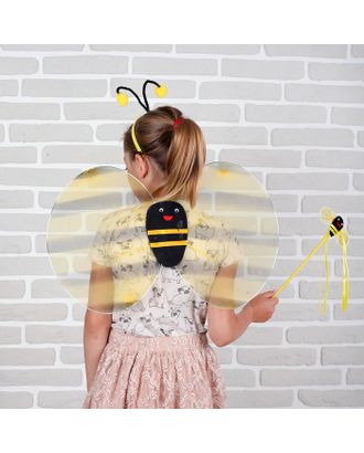Карнавальный набор "Пчёлка", 3 предмета: крылья, палочка, ободок, 3-5 лет арт. СМЛ-105549-1-СМЛ0000305049
