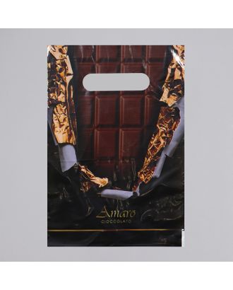 Пакет «Горький шоколад», полиэтиленовый с вырубной ручкой, 20 х 30 см, 30 мкм арт. СМЛ-52393-1-СМЛ0003093912