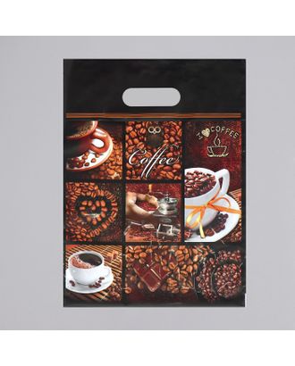Пакет "Кофе", полиэтиленовый с вырубной ручкой, 31 х 40 см, 60 мкм арт. СМЛ-52400-1-СМЛ0003093920