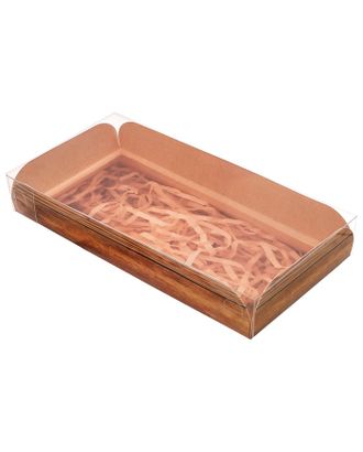 Коробка для кондитерских изделий с PVC-крышкой Hand made, 10,5 × 21 × 3 см арт. СМЛ-96663-1-СМЛ0003130946