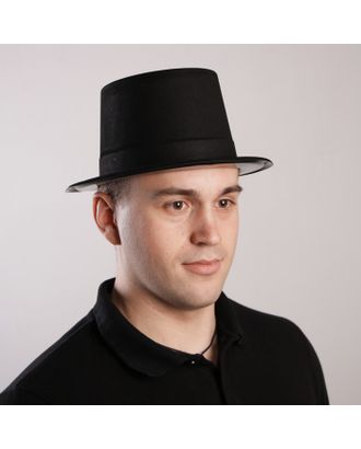 Карнавальная шляпа «Цилиндр», р-р 56, цвет чёрный арт. СМЛ-48481-1-СМЛ0000321559