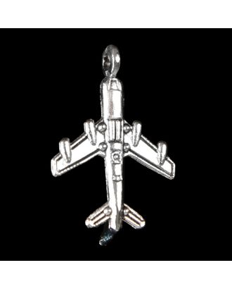 Декор для творчества металл "Самолёт" серебро 1,8х1,2 см арт. СМЛ-30651-1-СМЛ3215988