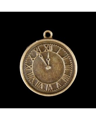 Декор для творчества металл "Часы с римскими цифрами" бронза 2,1х1,8 см арт. СМЛ-7933-1-СМЛ3221024