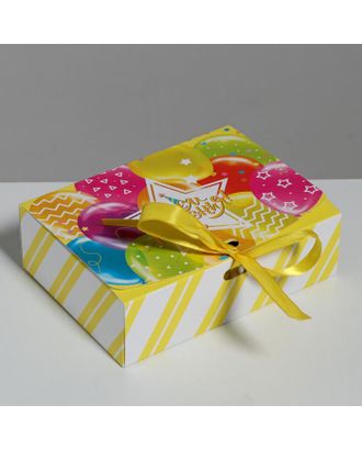 Складная коробка подарочная «С Днём рождения!», 16.5 × 12.5 × 5 см арт. СМЛ-96785-1-СМЛ0003222427