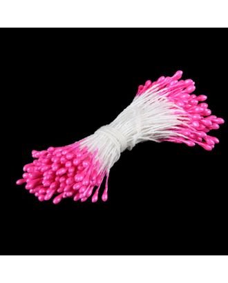 Тычинки для искусственных цветов "Капельки розовые" (набор 130 шт) длина 6 см арт. СМЛ-8055-1-СМЛ3225209