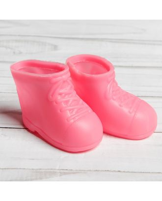 Ботинки для куклы "Бантики", длина подошвы 6,5 см, 1 пара, цв.розовый арт. СМЛ-8563-1-СМЛ3262100