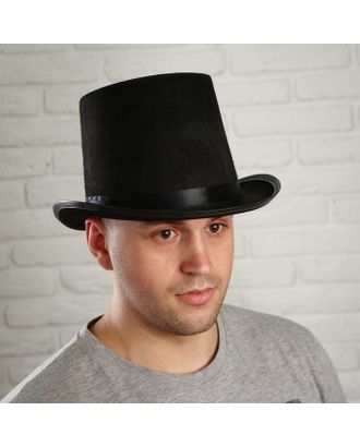 Карнавальная шляпка «Цилиндр», р-р 56-58, цвет чёрный арт. СМЛ-48942-1-СМЛ0000327014