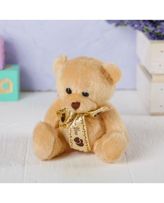 Мягкая игрушка «Мишка с бантом», с сердечками, цвета МИКС арт. СМЛ-49031-1-СМЛ0000328443